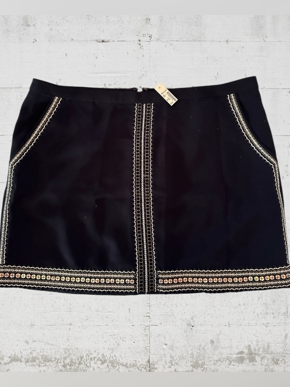 NWT MADEWELL SEQUIN TRIM MINI SKIRT SIZE 12